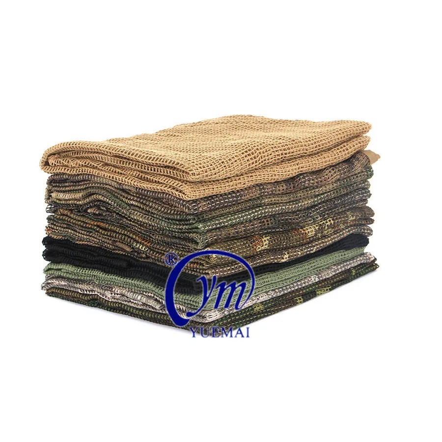 Olive Green Plain Military Scarf Polyester Face Veil Hijabs Military Scarf