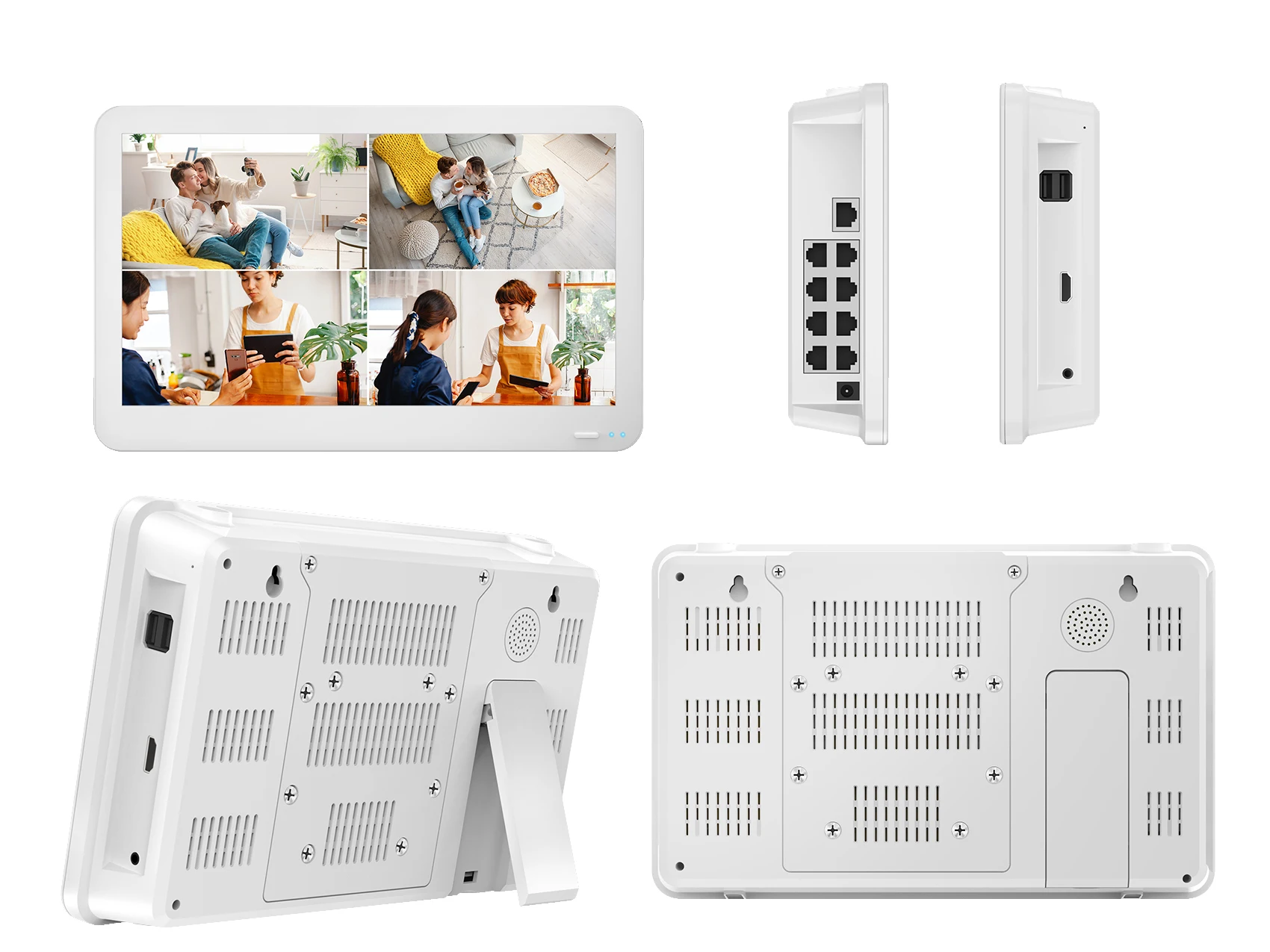 4K Full HD Real time ai function stable 24/7 recording NVR with 11.6 inch LCD monitor screen Joint POE NVR