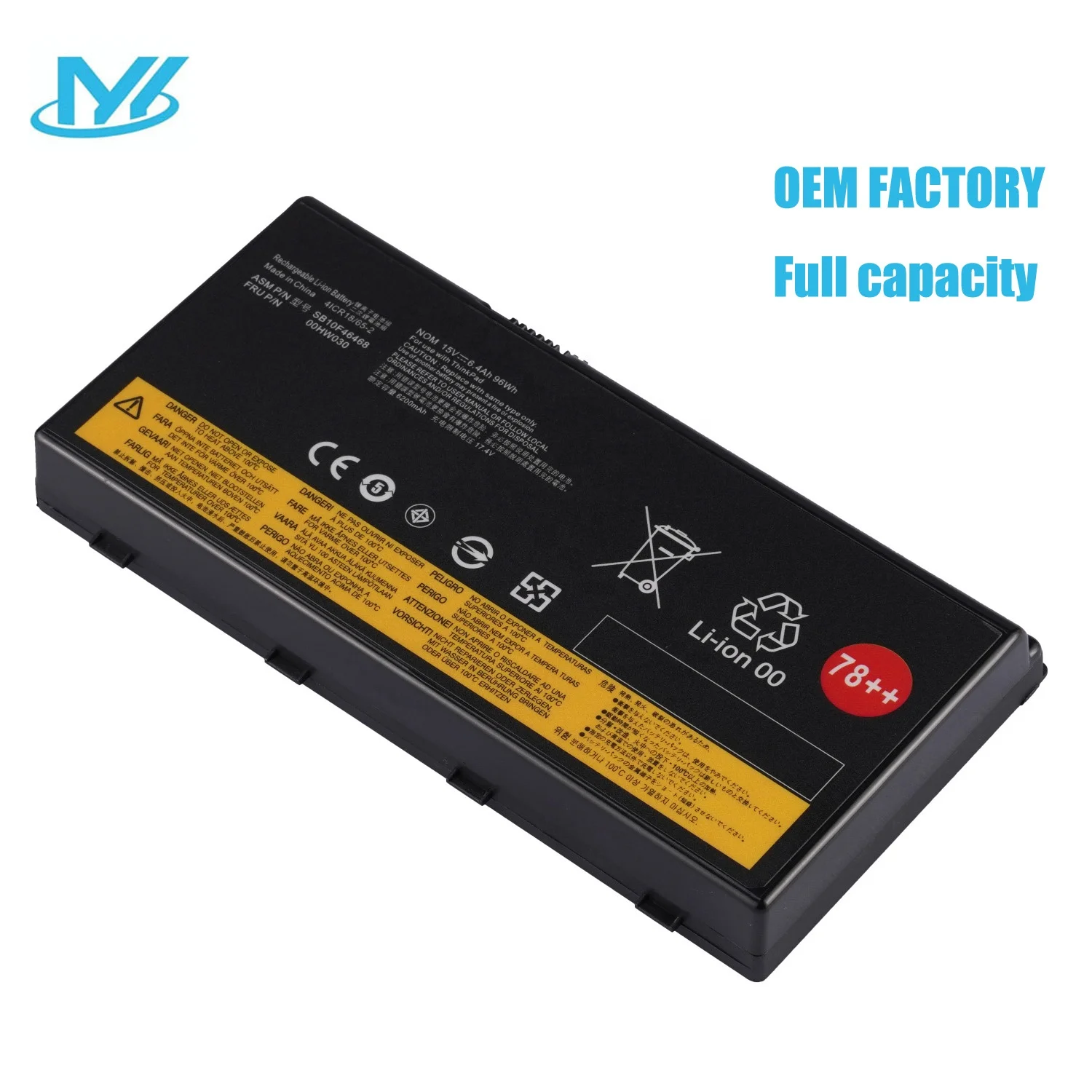 Laptop Battery lithium ion battery 12v SB10F46468 00HW030 15.6V 96Wh 6.4Ah  For Lenovo ThinkPad P70 P71 P72 Series