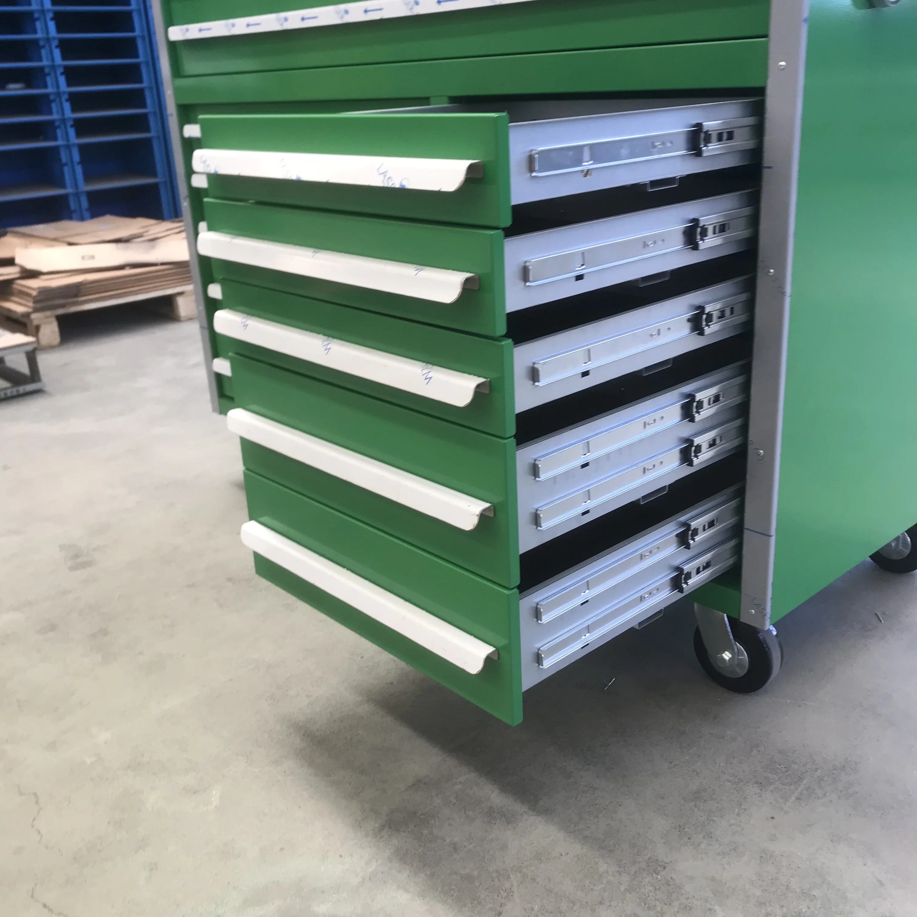 Green Coated 56 inch Heavy Duty Steel Tool Chest/Tool Box/Tool Cabinet for Garage Workshop Toolsbox Trolley