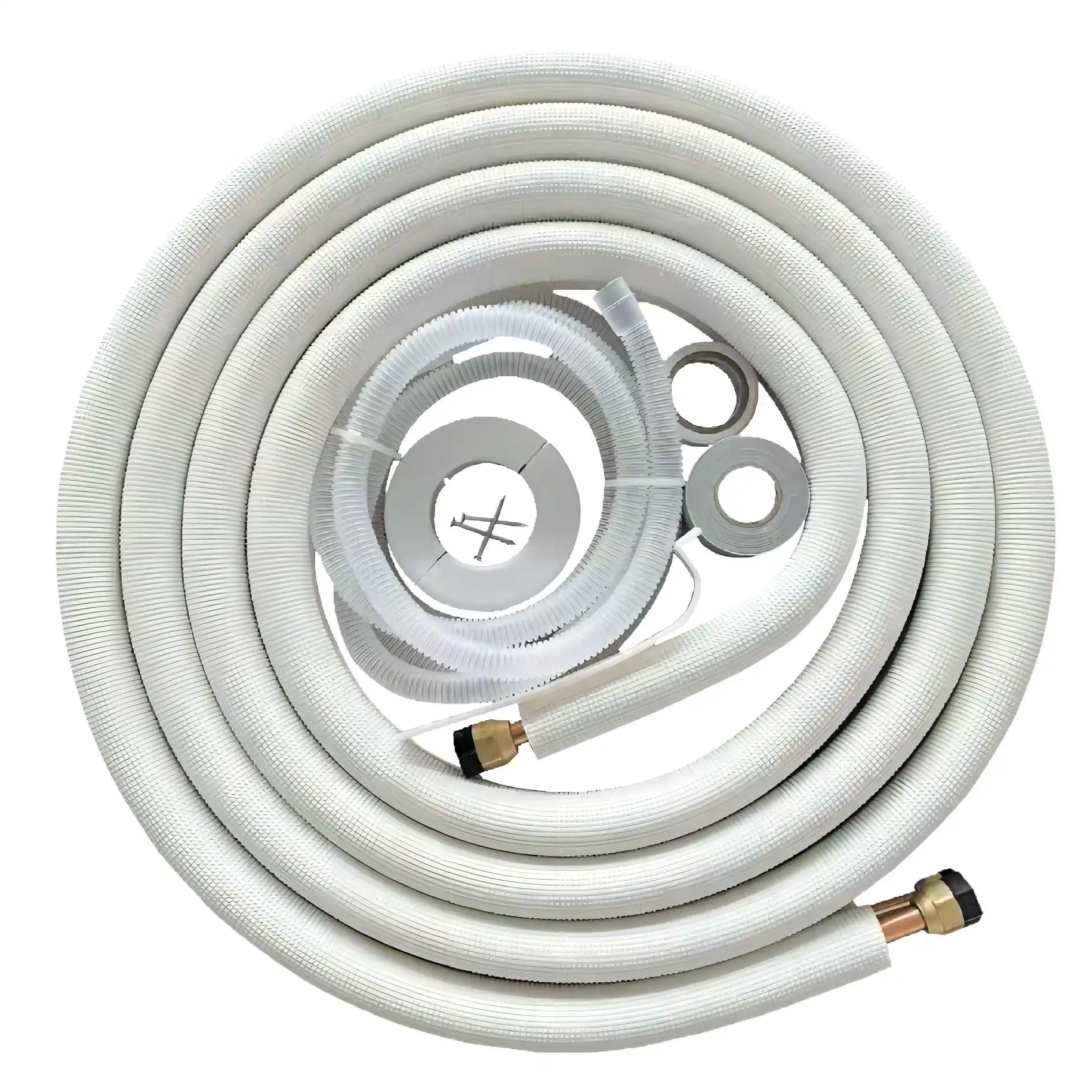 Insulated PE Copper Pipe Stopper Electric Air Conditioner Split Line Set for Home Refrigeration Applications