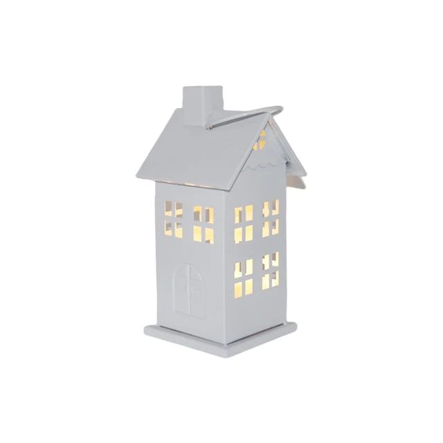 Набор из 2 рождественских украшений, высококачественные металлические подсвечники, рождественские подвесные украшения для дома с теплым белым светодиодом