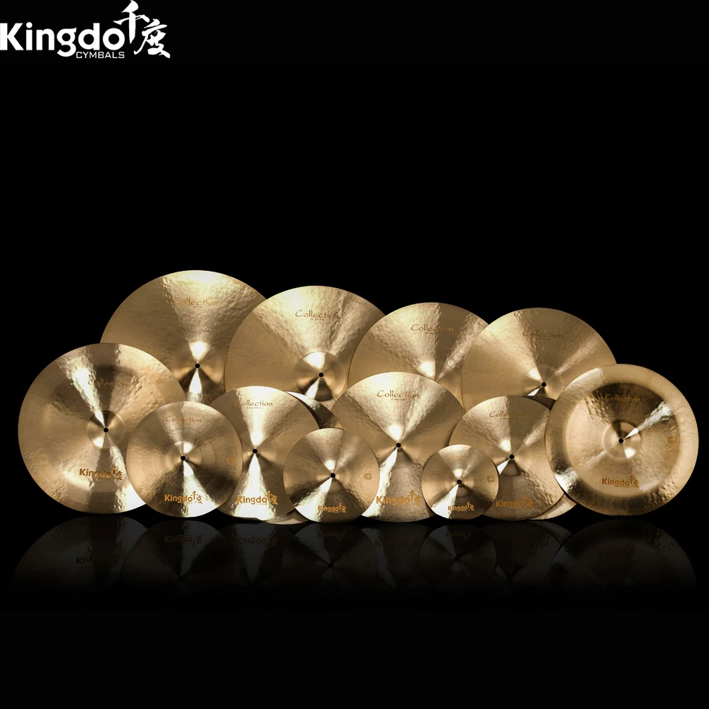 Kingdo professional B20 handmade Collection Jazz series 5pcs cymbal set for drum set