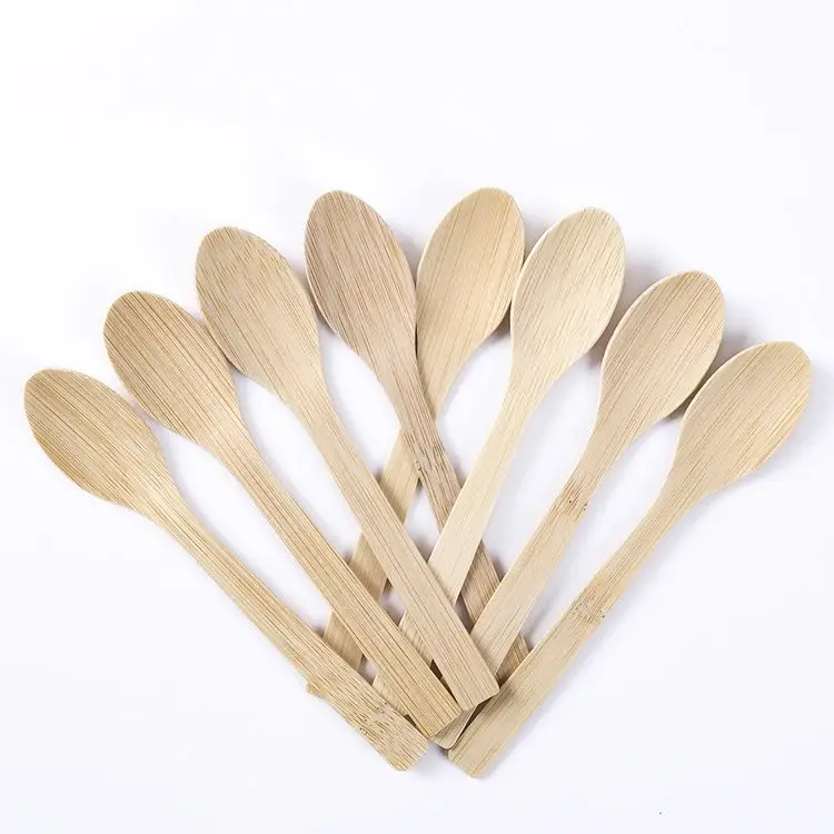 New Promotion Hot Sale Eco-friendly Disposable Travel Party Picnic Bamboo Cutlery Set Bamboo Spoons Forks Knives