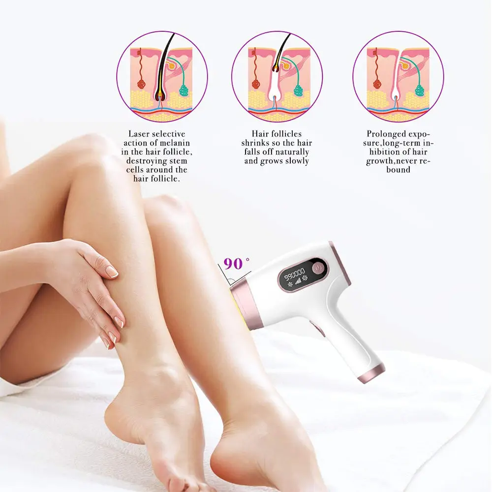 Home Use Portable Device Beauty Skin 999999 Flashes Painless Body Permanent handheld Ice Cool Laser IPL Hair Removal Machine