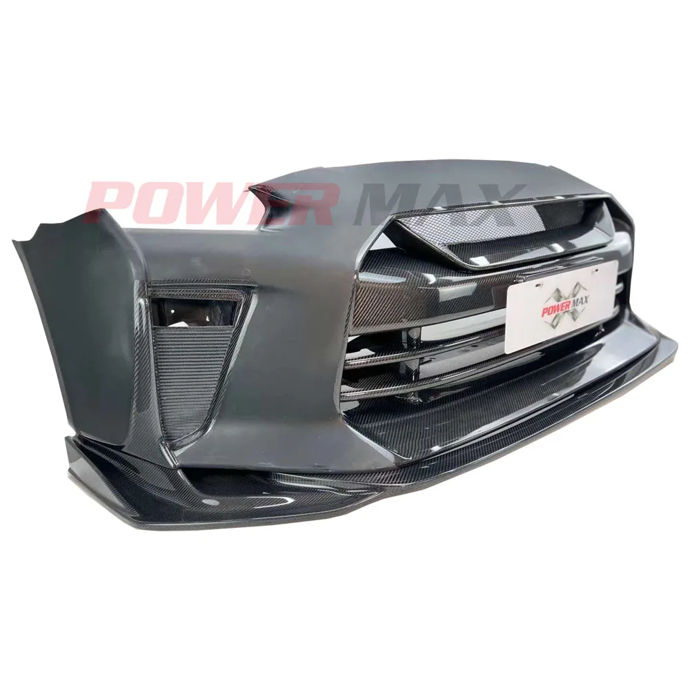 FRP Car Accessories Automotive  Parts TS Style  Front Bumper Spoiler Bar Day Light  2008-2020  For Nissan GTR R35