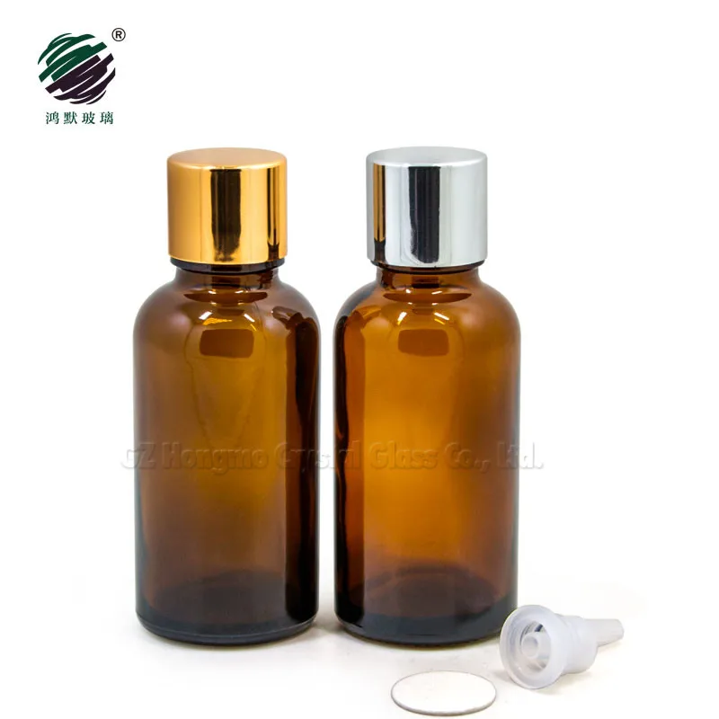 30 ml empty amber glass essential oil bottle 30ml 1/2oz  brown cosmetic glass bottle