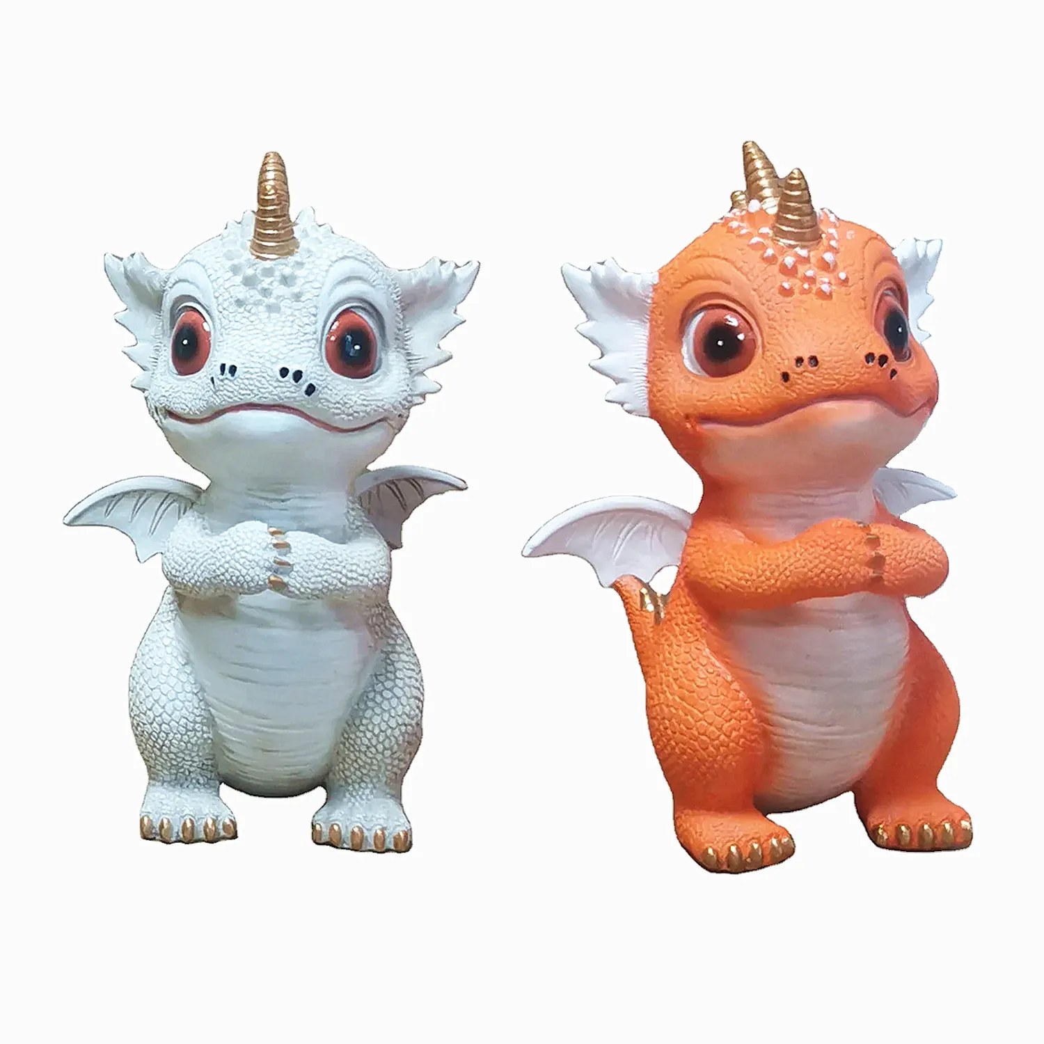 Factory customized Random color resin crafts, cute angel dinosaur ornaments for small dinosaurs Various colors