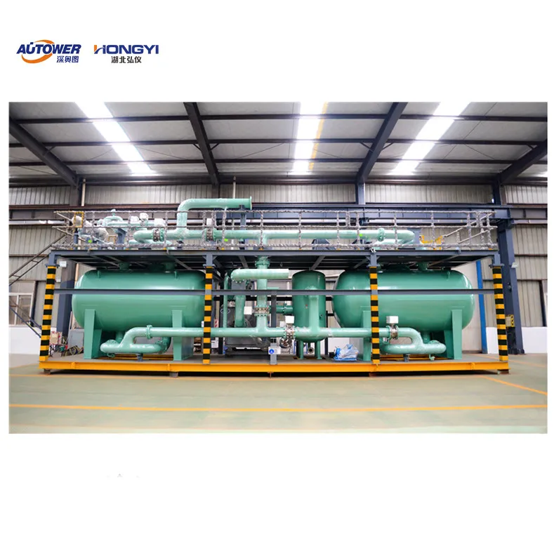 ISO oil storage terminal Condensation + adsorption process Vapor Recovery Unit with fan Heat Exchanger compressor