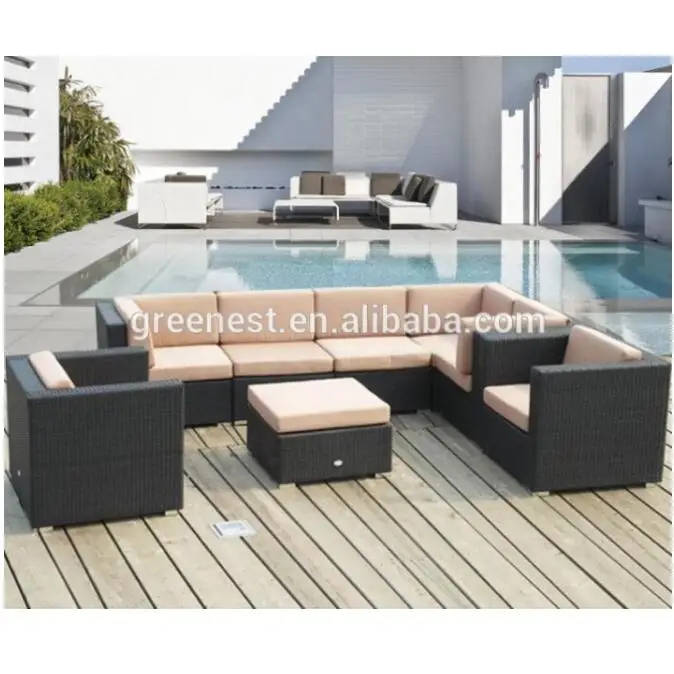 modern outdoor furniture sectional sofas rattan corner sofa sets