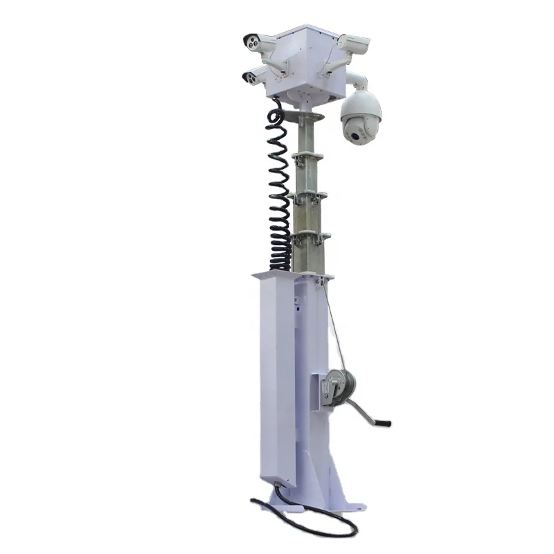 5m 6m 7m 8m 9m 10m 11m Mobile hydraulic CCTV Digital Camera Mast