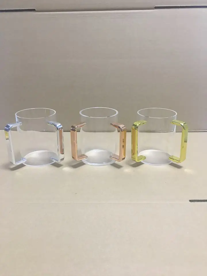 Jewish Lucite Acrylic Washing Mug Round Two Handles Plexiglass Kosher Handle Wash cup