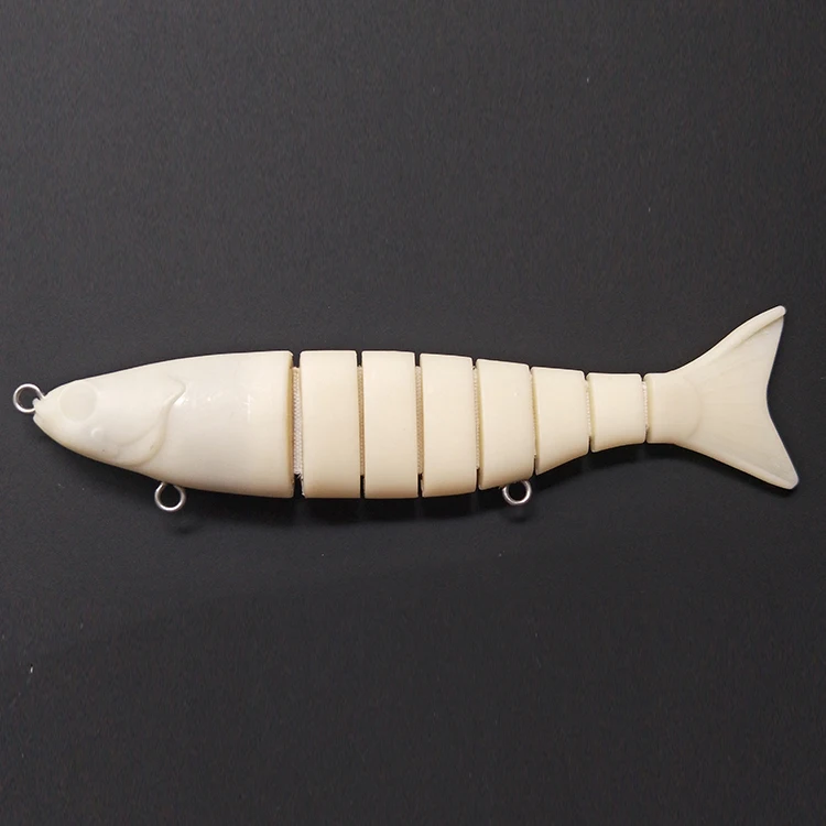 Unpainted fishing lure body 178mm 53g  Unpainted Tuna Fishing Lure 8 Jointed Deepsea Fishing Bait