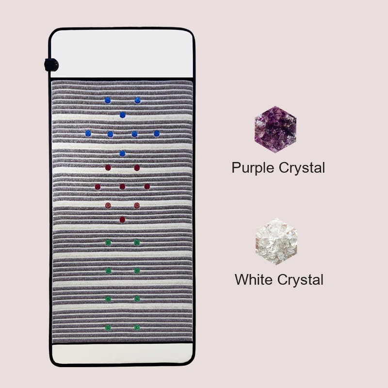 Chakra Rainbow Jade Tourmaline Mattress Price Pemf Amethyst Mat Bio Stone Thermal Mat Crystal Quartz Infrared Heating Pads
