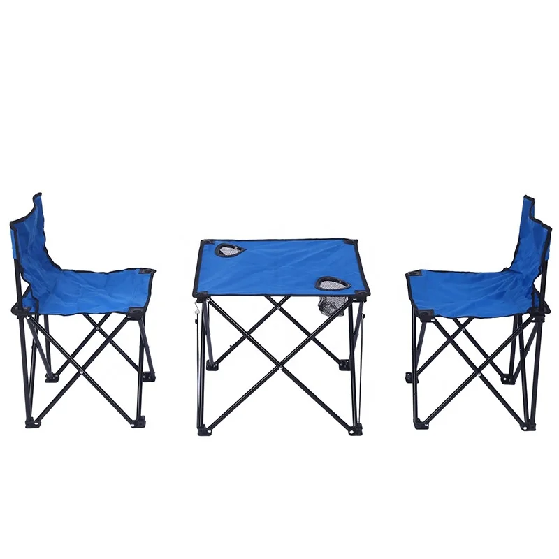 Polar Everest Outdoor Furniture Canvas Folding Foldable Camping Tables and Chairs Set Kit Portable for Car Beach Picnic Fish