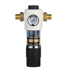 2kg Whole House 40 micron brass Backwash water prefilter with manometer