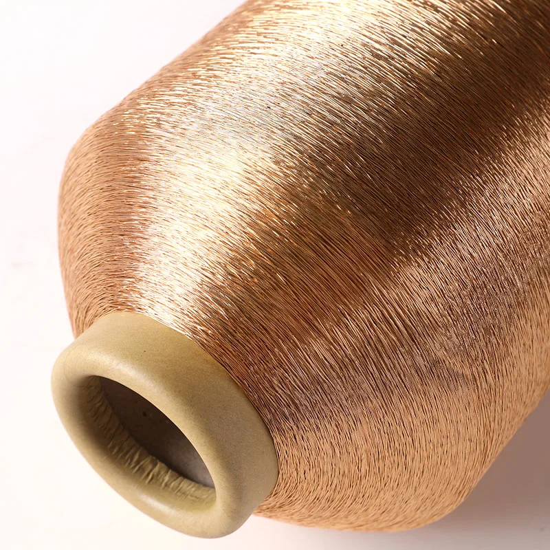 Factory Outlet North Africa Market 150D 450D 600D Bronze color ST/MS type metallic yarn