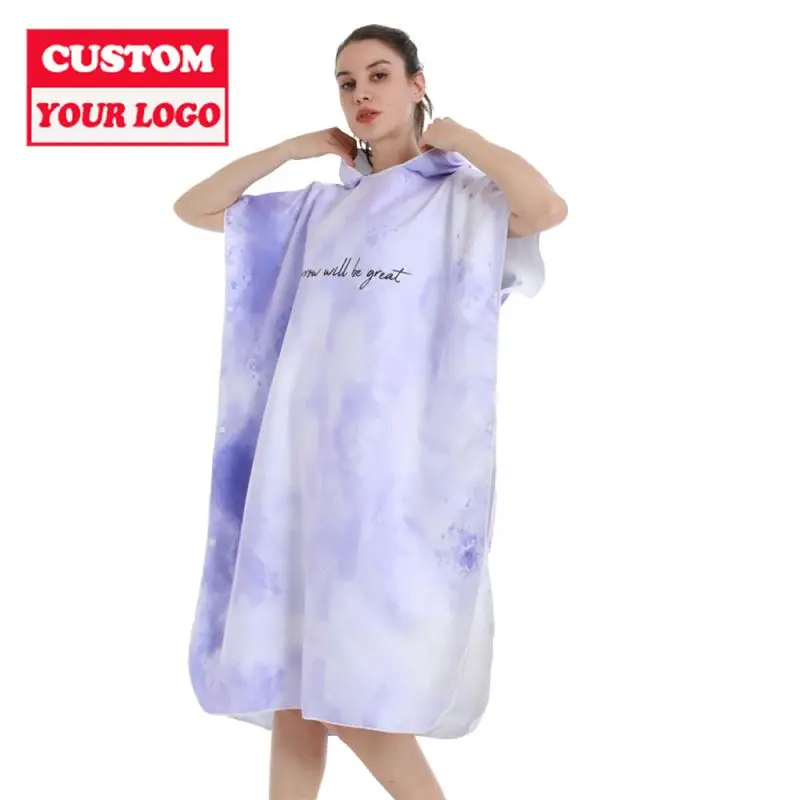 Детское полотенце с капюшоном и цифровой печатью на заказ легкий мягкий абсорбирующий из микрофибры детское