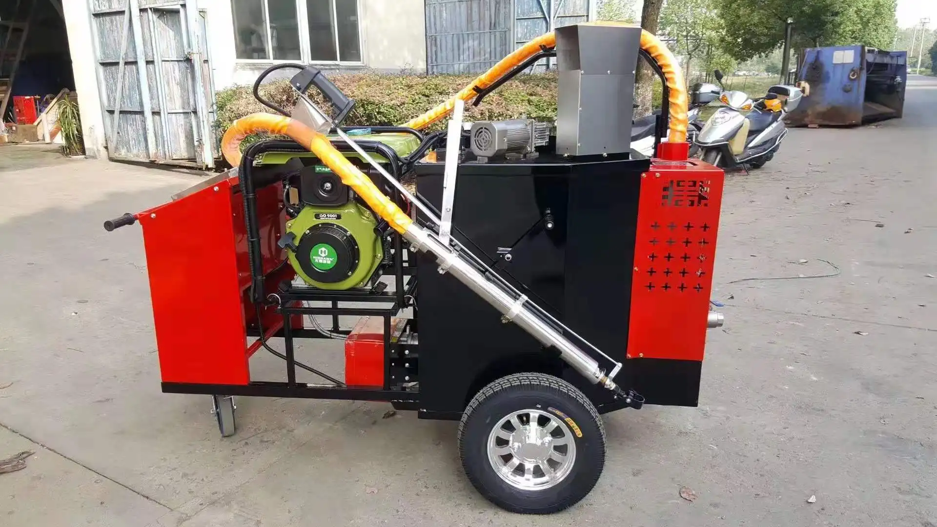 Hand-push Pavement Asphalt Seam Filling Device Hydraulic Asphalt Caulking Machine 100L