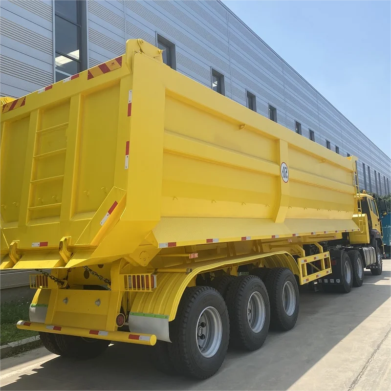 Vehicle Master 3 Axle 4 Axle 60 Ton 100 Ton howo dump truck semi-trailer Dump Tipping Semi Trailer