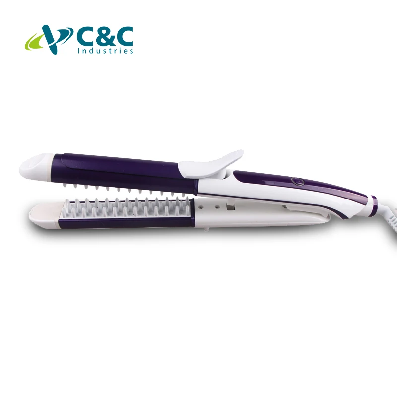 C&C 2 in 1 Ceramic Coating Plant PTC Heating Element Flat Iron Hair Straightener Curler