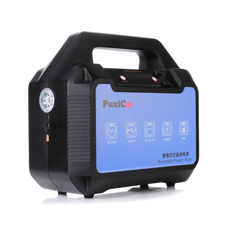 
PUXICOO 500W Portable Power Supply Generator Home Solar Generator Solar Energy Storage System With AC 220V/110V DC 24V/12V 