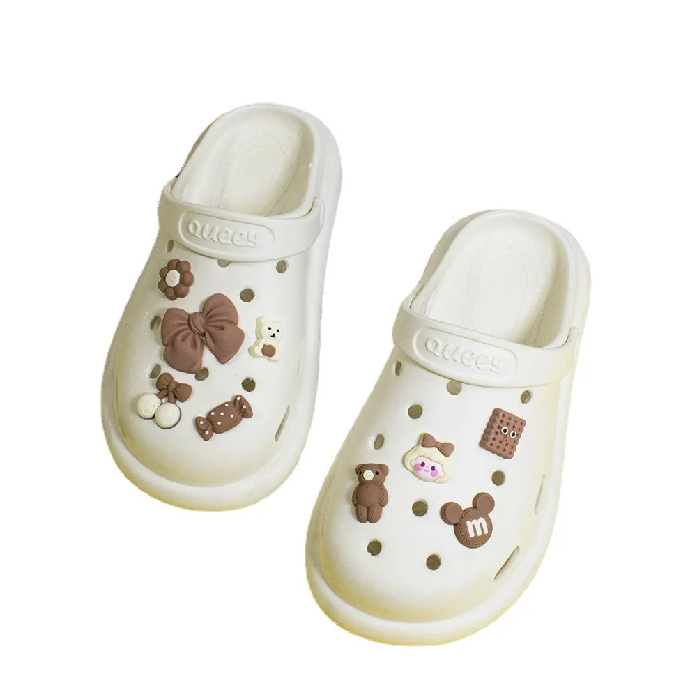 Популярные аксессуары 2023 croc charmsDIY с молочным чаем, милые Мультяшные Мягкие Пластиковые Подвески croc для детей