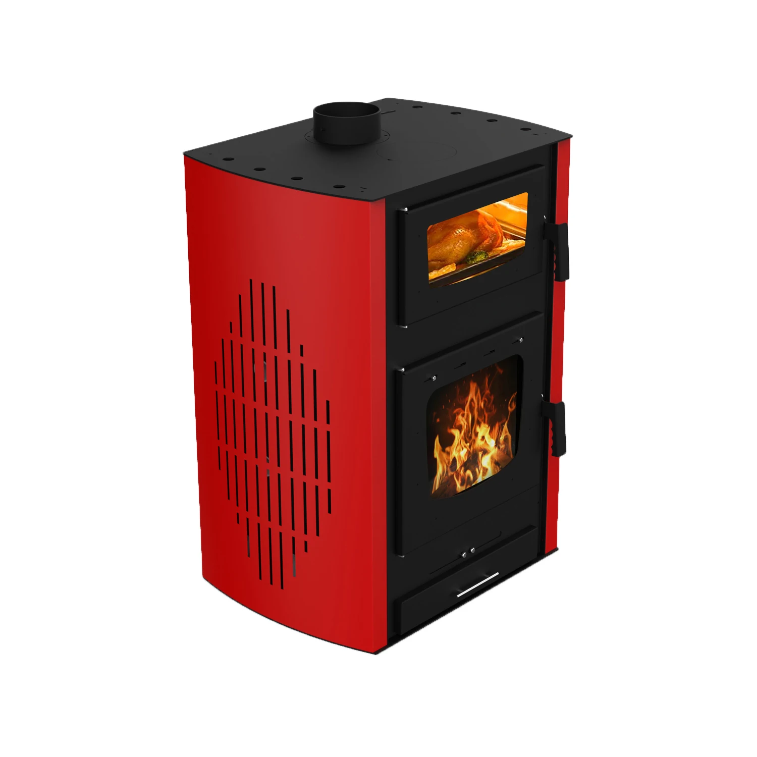 wood stove for cooking and Heating wood burning stove with oven cast iron wood stove