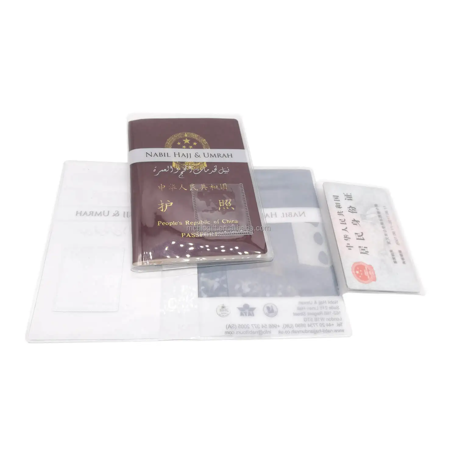 Customized Plastic Passport Wallet Vinyl Passport Cover Sheet with ID Holder Soft PVC Passport Holder