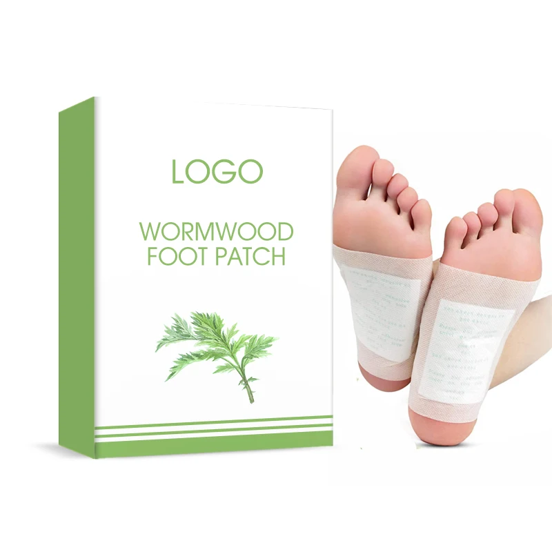 Organic toxic remove antiperspirant bamboo charcoal growth detoxification feet pad patches wormwood detox foot patch mask
