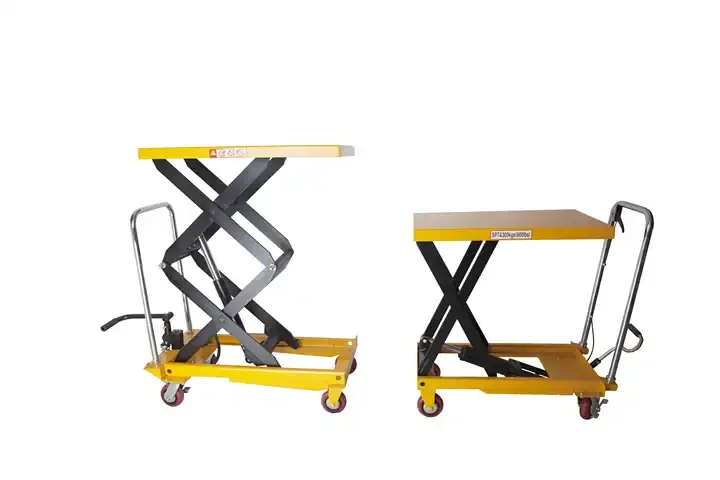 1000kg Scissor Lift Cart Hydraulic Manual Table Mobile Lift Platform