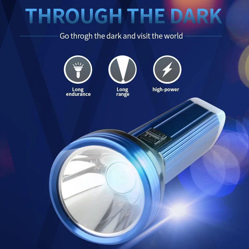 
LED high power strong light flashlight aluminum alloy outdoor lighting rechargeable Led Torch 