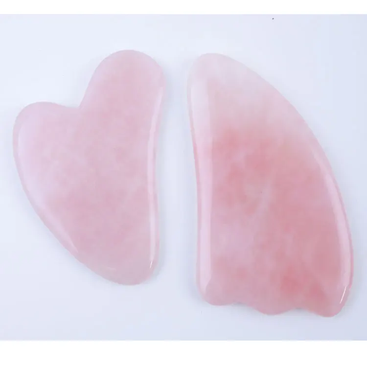 oem natural crystal jade massage rose quartz tool gua sha stone
