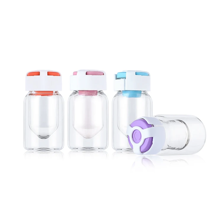 Wholesale clear borosilicate pharmaceutical tubular glass vial empty cosmetic small serum bottle with rubber stopper