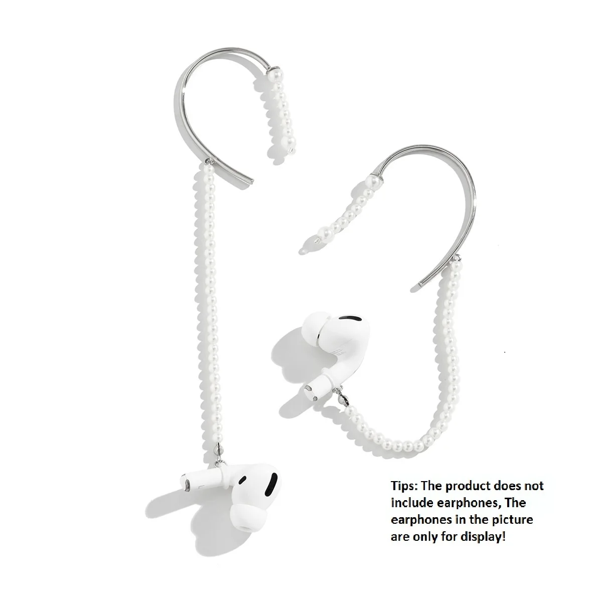 Fashion Accessories Women Pearl  Earrings For Earphone Loss Protective  Anti-lost Ear Clip For Earphone Bluetooth headset