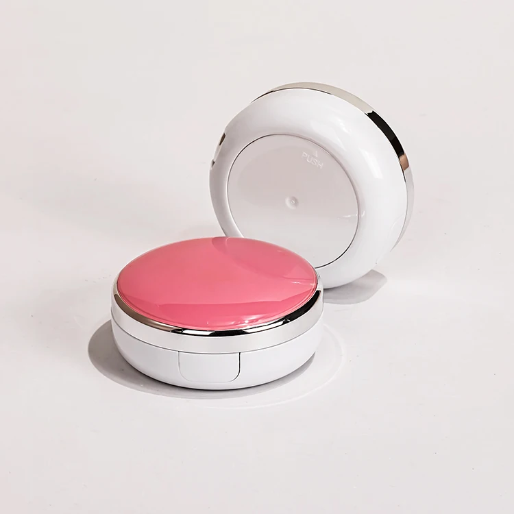 Round plastic air cushion case makeup powder case tools bb cream empty foundation case with mirror