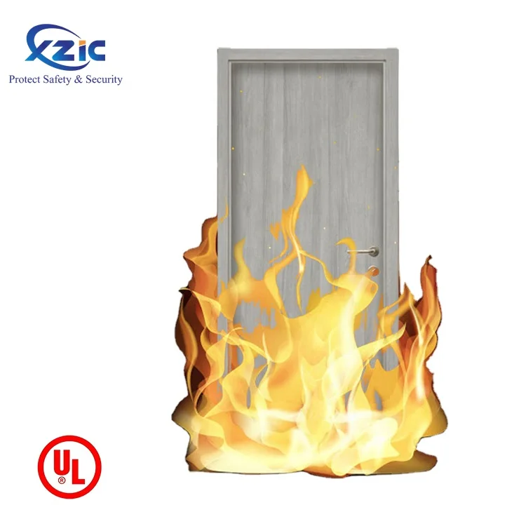 China Wood Fire Door Factory Custom School Hospital Wood Fireproof Doors Apartment Hotel