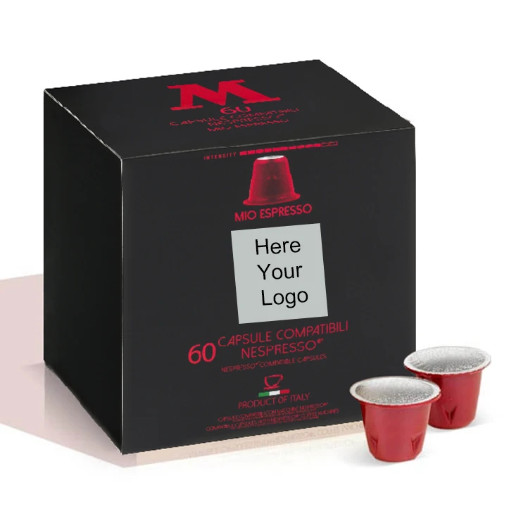Mio Espresso 60 Carton Capsules Compatible Italian Medium Roast Espresso Capsule Coffee Ground