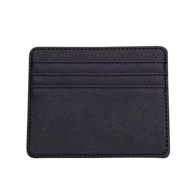 Custom PU Slim Mini Card and ID Wallet for Men Good Quantity Portable for Credit Cards and Passports