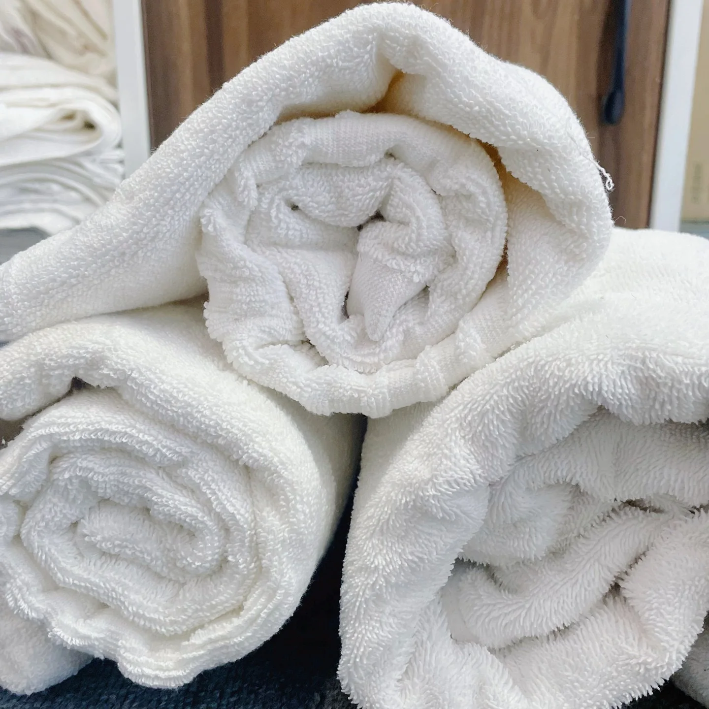 Pure white cheap bath towel cleaning rags 100% cotton towel rags