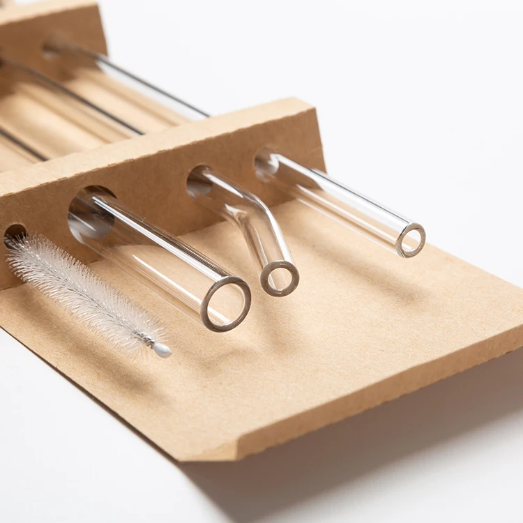 eco friendly home and travel Straw glass straws set in stock