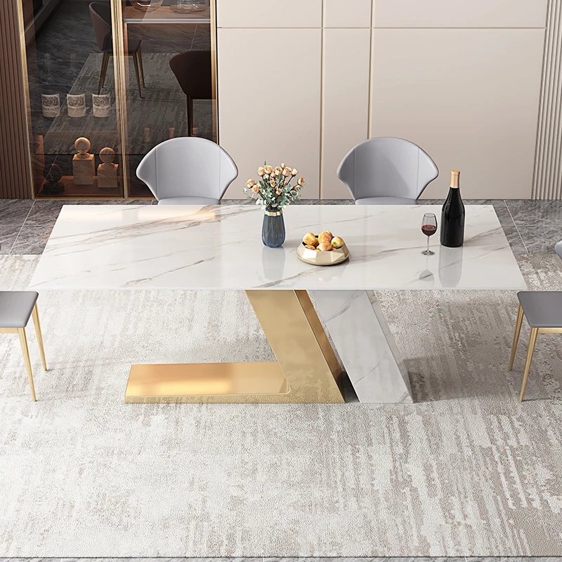 Nordic Modern Simple Style Sintered Top Dining Tables With Chairs For Home And Restaurant