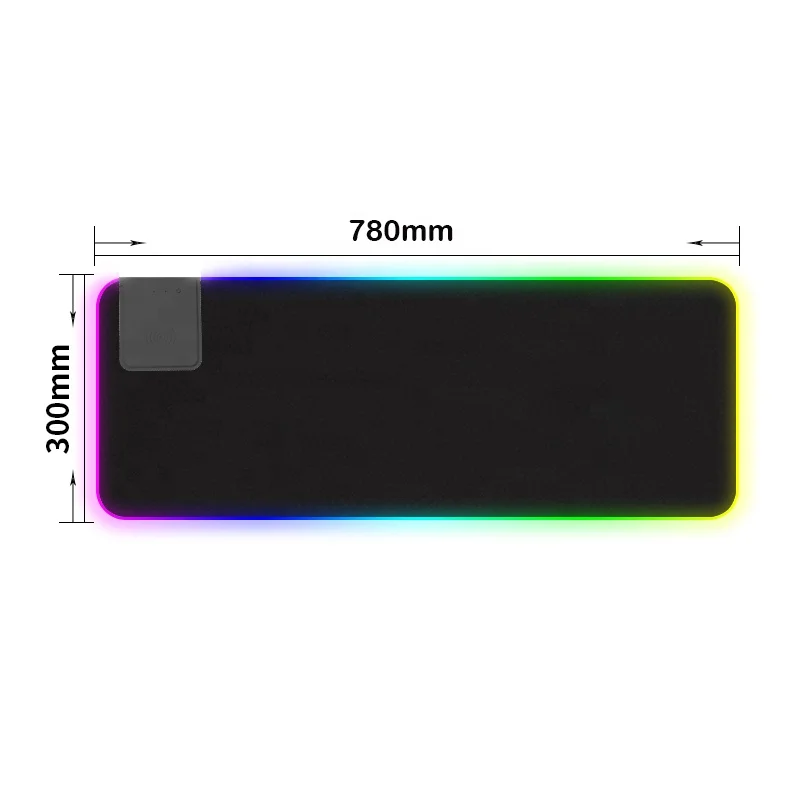 Большой размер RGB игровой коврик для мыши с беспроводным зарядным устройством для компьютера Беспроводная зарядка коврик для мыши