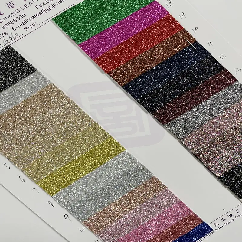Glitter fabric artificial leather rolls shoes material for handbag women high heels phone case hat etc.
