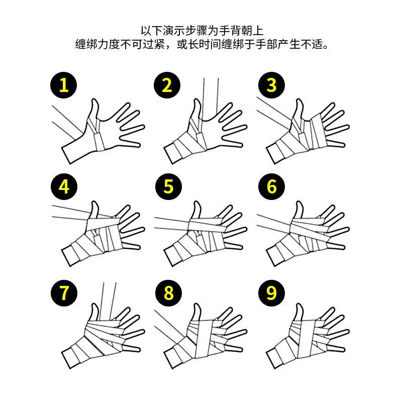 Эластичный хлопковый спортивный ремешок с принтом для тайского тхэквондо, защита для запястья, бандаж для рук, бокса