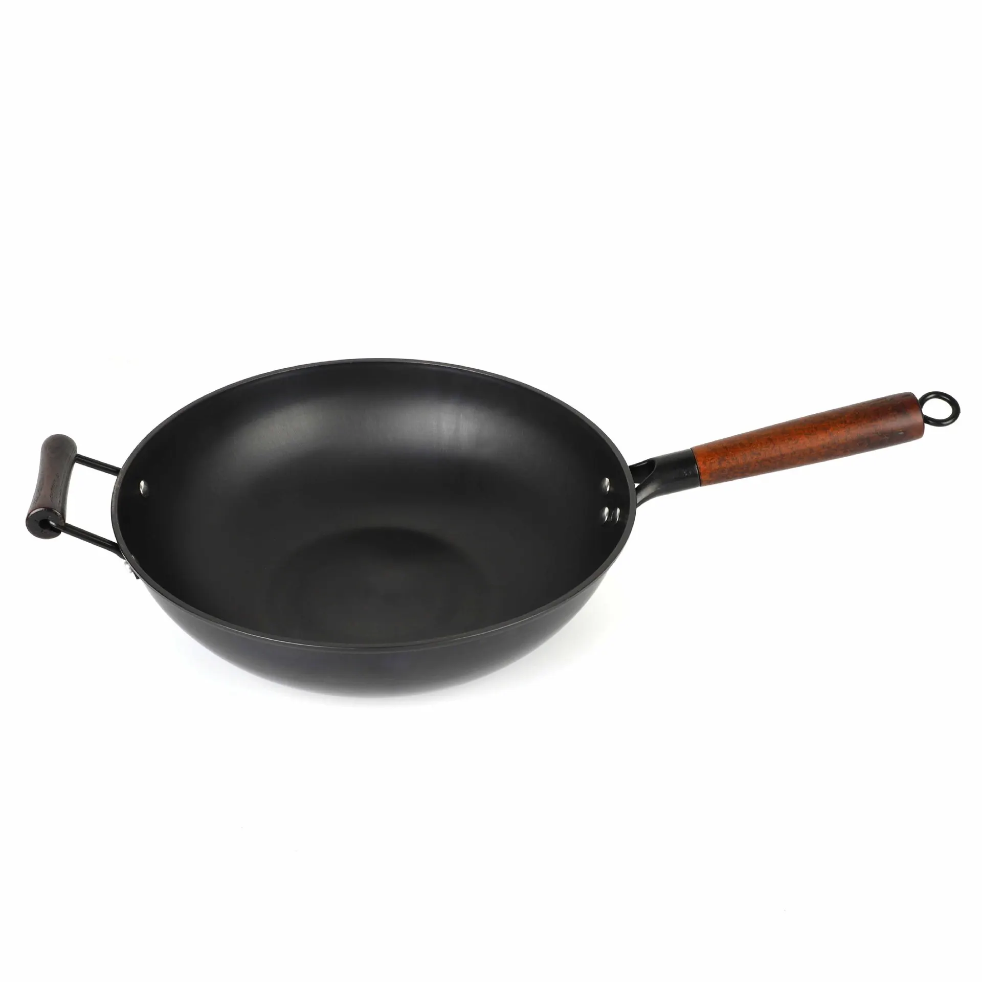 Wideny Home Kitchen 24cm Non Stick Metal Cast Iron Egg Frying Pan with Induction Bottom Black