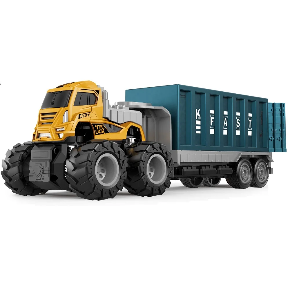 RTS High Quality Alloy Diecast Car Toy Container Metal Model Trailer Truck Toy