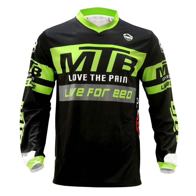 long sleeves  MTB DH MX downhill motocross racing wear motorcycle t shirt custom made motocross jersey