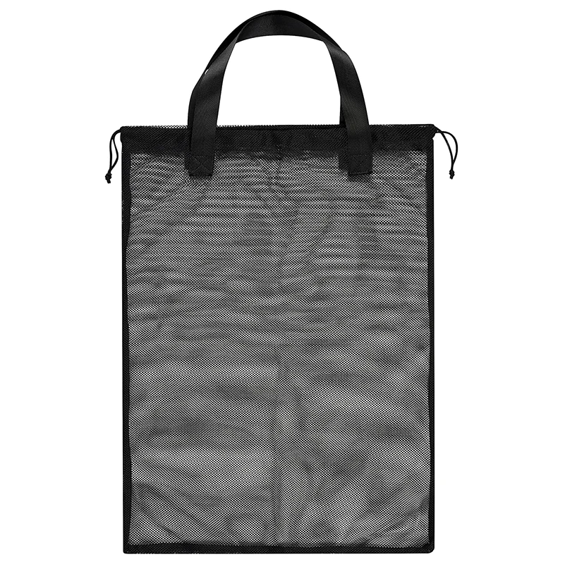 Foldable Nylon Mesh Drawstring bathing Suit Bathrobe Towel Organizer Swimming Pool Bags With Handles