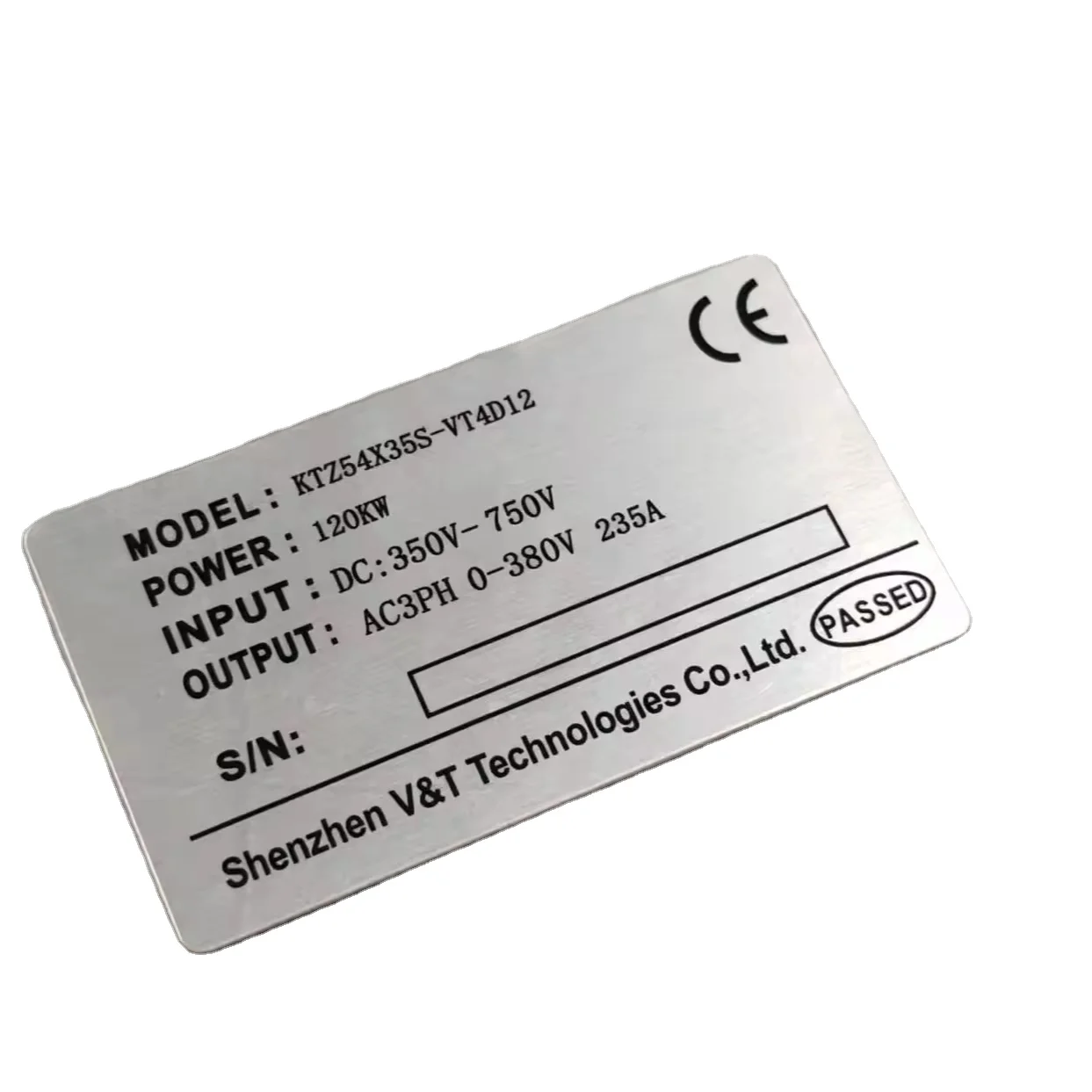 China Factory Metal Logo Nameplate Aluminum Printing Sticker Private Self adhesive Label
